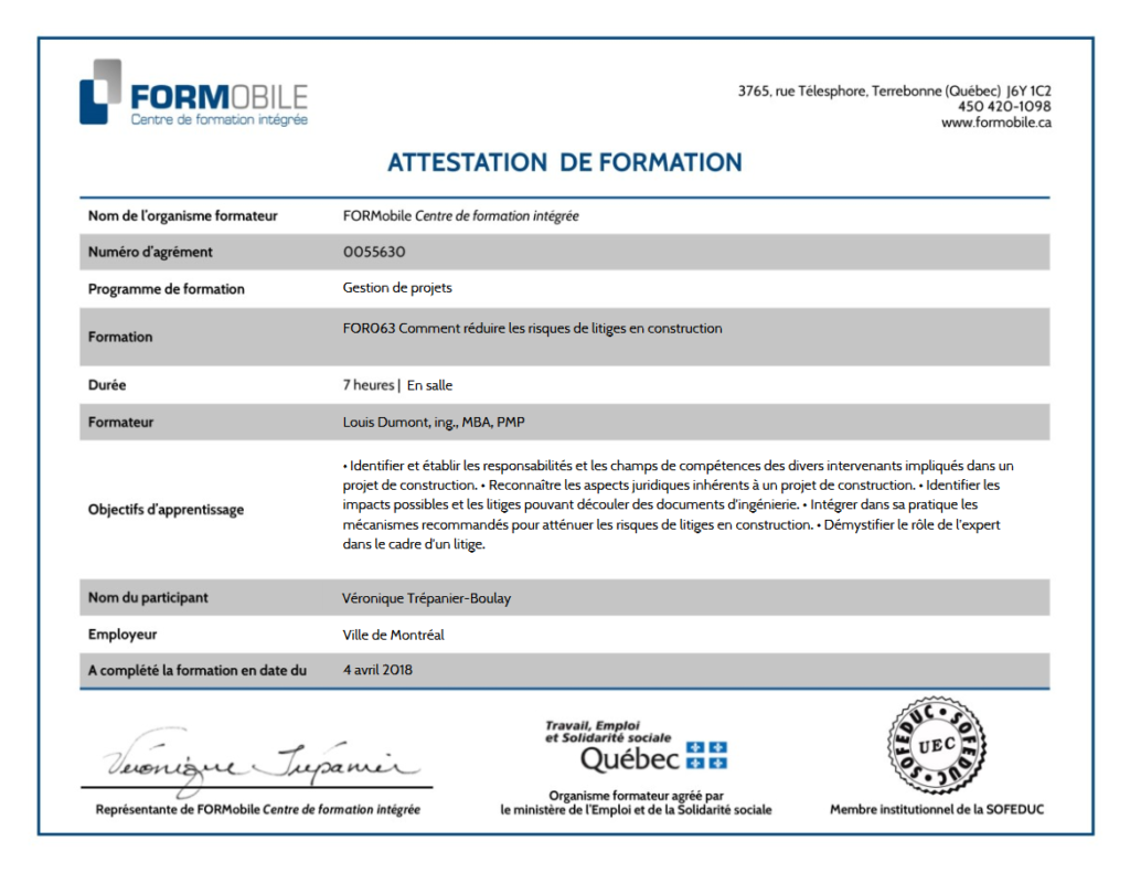 Formobile_certificate_of_training